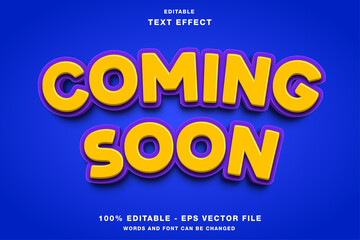 Coming Soon Cartoon Editable Text effect