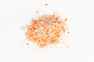 himalayan salt on a white background