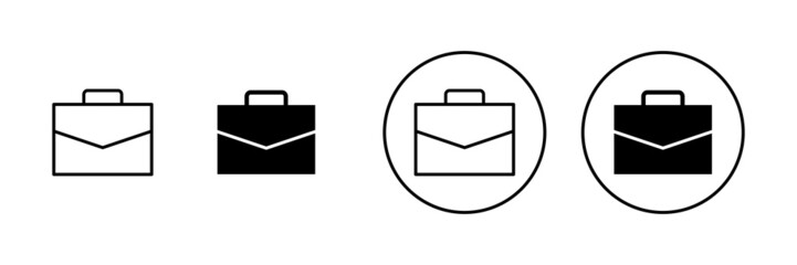 Briefcase icons set. suitcase sign and symbol. luggage symbol.