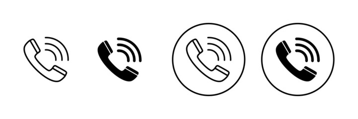 Call icons set. telephone sign and symbol. phone icon. contact us