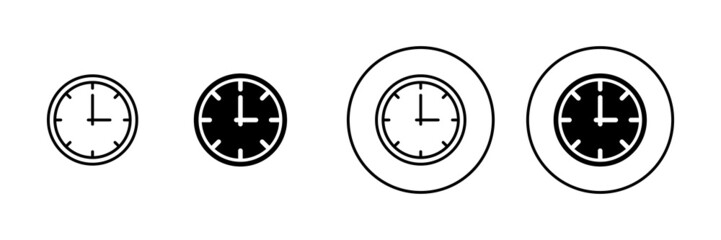Clock icons set. Time sign and symbol. watch icon