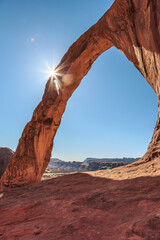 Daytime Sun on Corona Arch, Moab, Utah