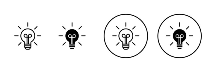 Lamp icons set. Light bulb sign and symbol. idea symbol.