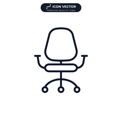 Fototapeta premium office chair icon symbol template for graphic and web design collection logo vector illustration