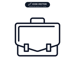 briefcase icon symbol template for graphic and web design collection logo vector illustration