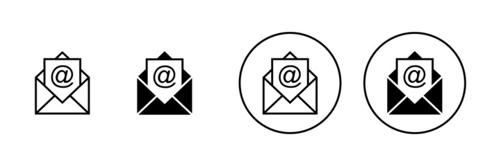 Mail icons set. email sign and symbol. E-mail icon. Envelope icon