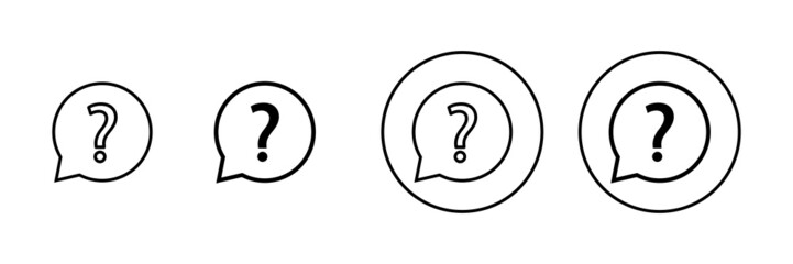 Question icons set. question mark sign and symbol