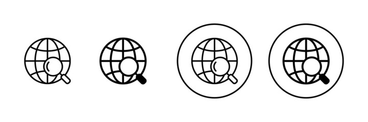 Web icons set. go to web sign and symbol. web click icon. Global search icon