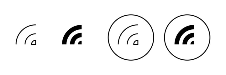 Wifi icons set. signal sign and symbol. Wireless  icon