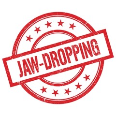 JAW-DROPPING text written on red vintage round stamp.