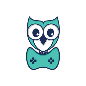 esport owl game logo mascot, owl logo icon vector. modern style