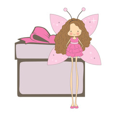 baby fairy girl, vector