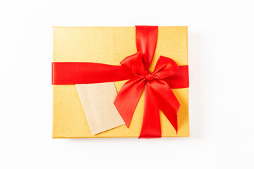 gift wrapping on a white background with red ribbons