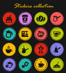 Coffee icons set