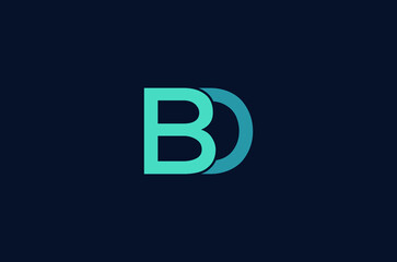 BD Initial Letters Logo Design Concept