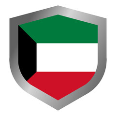 Kuwait flag shield