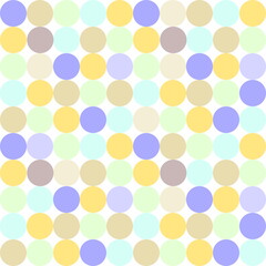 seamless pattern with colorful circles, spots vector background, pastel colors , polka dots © Freesia