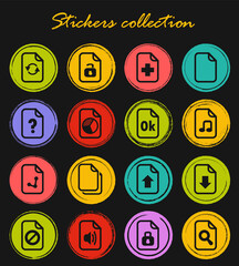 Documents icons set