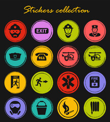 Emergency icons set