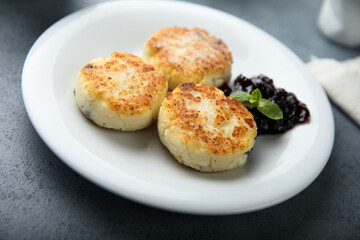 Traditional homemade cottage cheese cakes