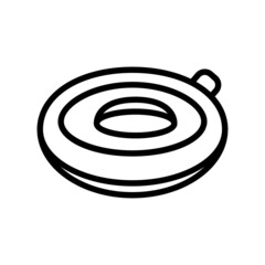 inflatable ring line icon vector. inflatable ring sign. isolated contour symbol black illustration