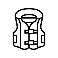 swim vest inflatable line icon vector. swim vest inflatable sign. isolated contour symbol black illustration