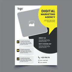 Corporate Business Flyer design template editable print ready file