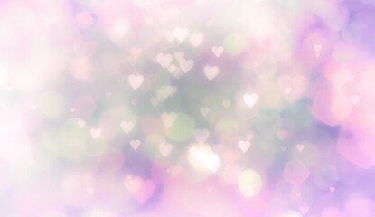 abstract background with bokeh hearts - mothers day birthday love wallpaper 