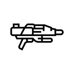 water gun line icon vector. water gun sign. isolated contour symbol black illustration