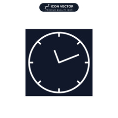 Wall Office Clock icon symbol template for graphic and web design collection logo vector illustration