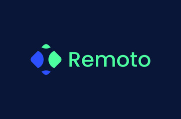 Remoto Remote working online logo design