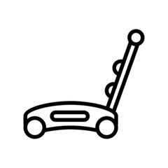 push toy line icon vector. push toy sign. isolated contour symbol black illustration