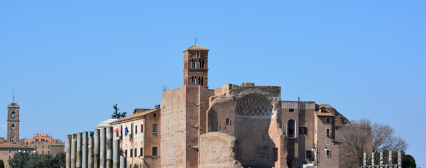 buildings in ceasers forum in Rome
