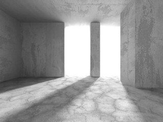 Abstract architecture interior background. Empty concrete room