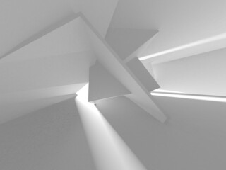Abstract White Architecture Design Concept
