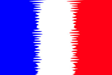France. Flag of France. Illustration of the flag of France. Horizontal design. Abstract design. Illustration. Map.
