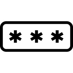 password icon vector