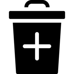 Fototapeta premium trash can icon vector