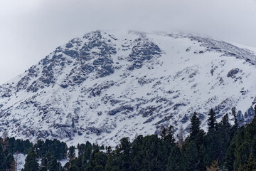 Fototapeta na wymiar a snowy day in the austrian alps