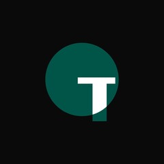 T letter mark logo vector illustration. T typography text logo design