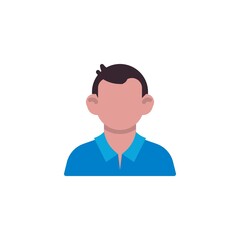Young man avatar flat icon