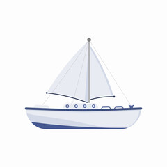 sea ship, flat marine transport, vessel, sailboats