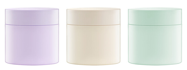 3d render cosmetics jar mockup