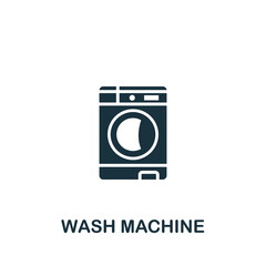 Wash Machine icon. Monochrome simple icon for templates, web design and infographics