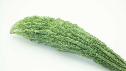 Bitter melon , Bitter gourd on white background