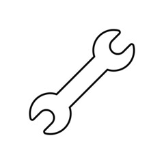 Wrench tool icon in line style