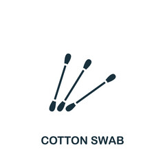 Cotton Swab icon. Monochrome simple icon for templates, web design and infographics
