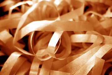 Decoration paper filler with blur effect in orange color.