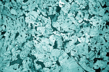 Cork board texture in cyan tone.