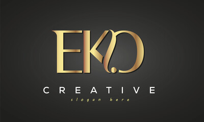 EKO creative luxury logo design - obrazy, fototapety, plakaty